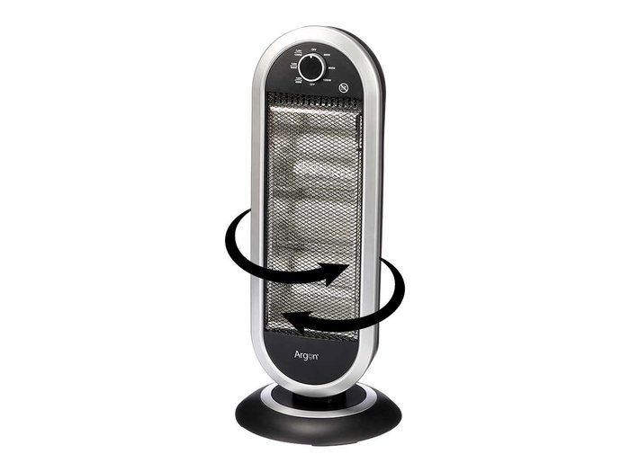 ARGON Calefacteur halogène 400W 800W 1200W Gris-Noir