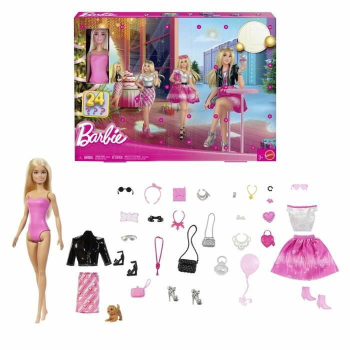 Barbie Calendrier de l'Avent Fashionistas avec 24 pièces et accessoires Barbie Calendrier de l'Avent Fashionistas avec 24 pièces et accessoires