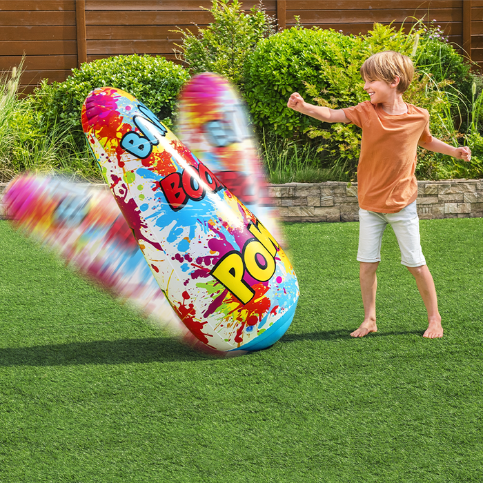 Bestway 52630 Punching Ball Gonflable Enfants 3 Ans+ Intérieur et Jardin