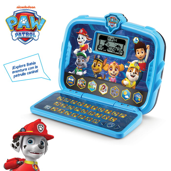 VTech - Ordinateur Portable Éducatif Patrulla Canina 2-en-1 avec Tablette - Version Espagnol - 6 Activités d'Apprentissage - 80-530322 - Pour Enfants de 3 Ans et Plus