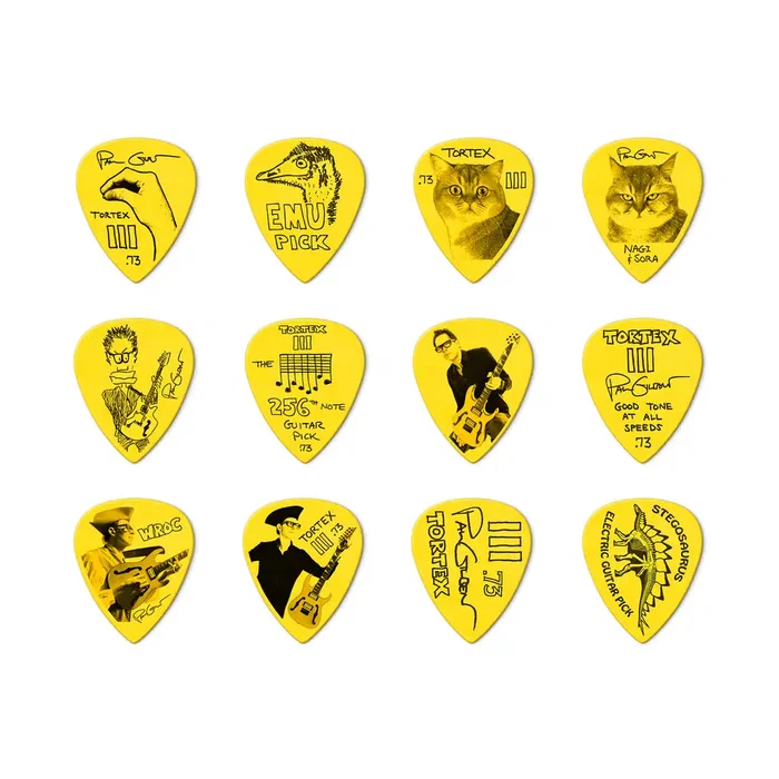DUNLOP Pack de 36 médiators Tortex TIII Paul Gilbert Custom - 0,73 mm DUNLOP Pack de 36 médiators Tortex TIII Paul Gilbert Custom - 0,73 mm
