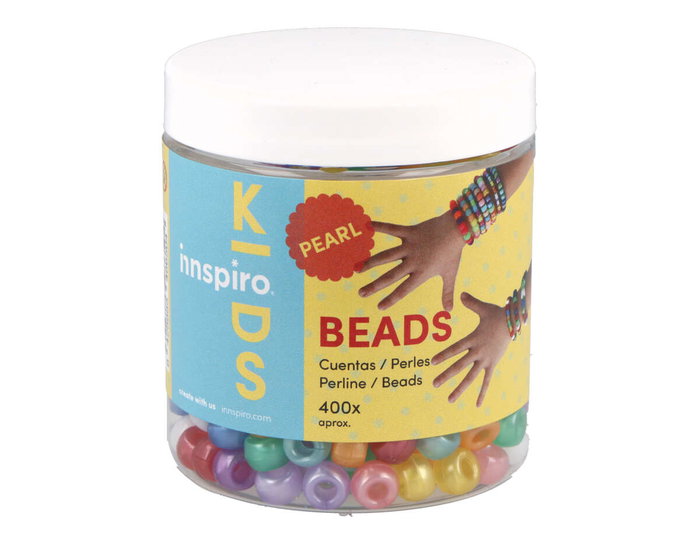 Innspiro Perles en plastique éco grosella Multicolor Nacarado 9mm