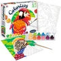 Sentosphere Colorizzy - Peinture à numéros acrylique pour enfants - Coffret Oiseaux - Dès 8 ans