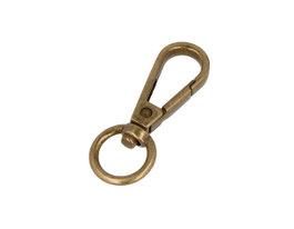 Innspiro Mousqueton à anneau rond en zamak finition or vieilli 13,4 mm (5 unités)