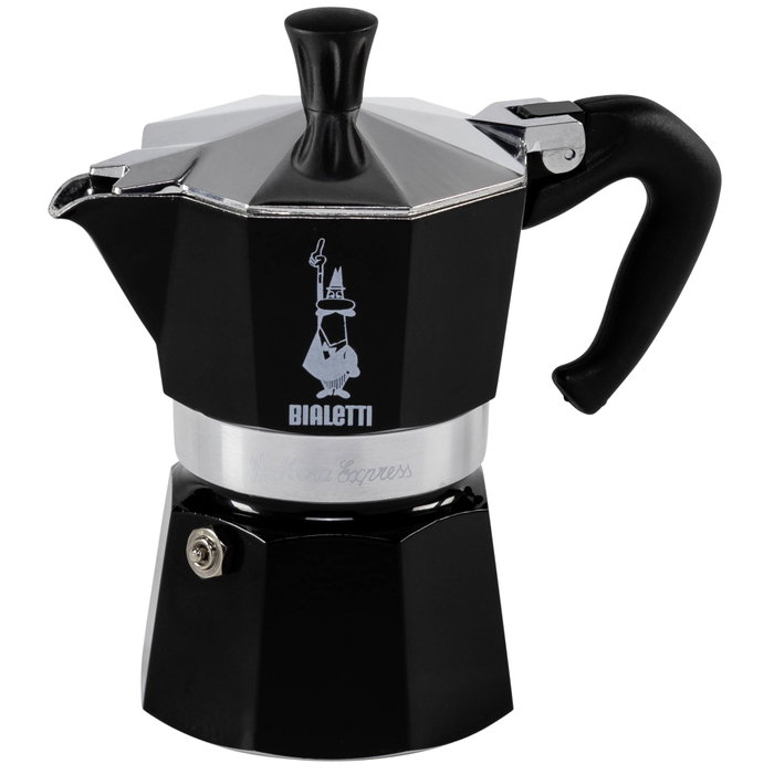 Bialetti Moka Express Cafetière italienne 3 tasses - Noir Bialetti Moka Express Cafetière italienne 3 tasses - Noir