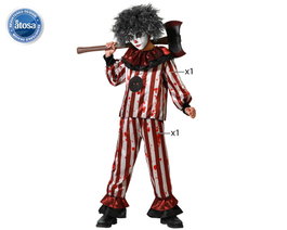 Atosa Déguisement de Clown Rouge avec T-shirt et Pantalon pour Enfant