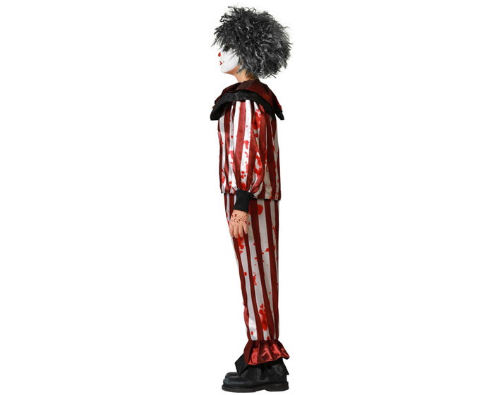 Disfraz Payaso Rojo – Costume Halloween Enfant 7-9 Ans avec Camiseta et Pantalón