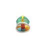 TACHAN - Organisateur de bain pour jouets avec 2 ventouses, sac filet à fermeture et 7 accessoires (2 bateaux, 3 moules animaux, hippocampe, balle poisson) - Enfant 1 an et plus