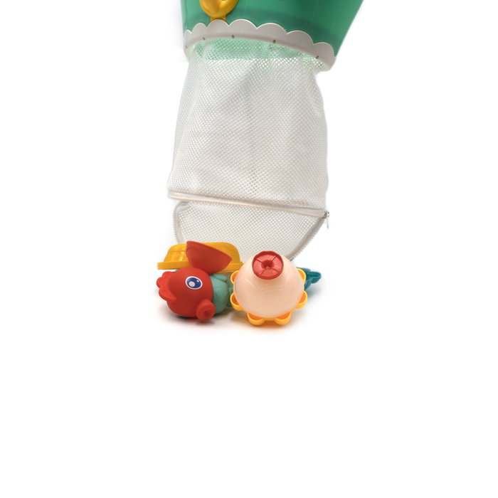TACHAN - Organisateur de bain pour jouets avec 2 ventouses, sac filet à fermeture et 7 accessoires (2 bateaux, 3 moules animaux, hippocampe, balle poisson) - Enfant 1 an et plus TACHAN - Organisateur de bain pour jouets avec 2 ventouses, sac filet à fermeture et 7 accessoires (2 bateaux, 3 moules animaux, hippocampe, balle poisson) - Enfant 1 an et plus