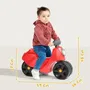 Falk - Scooter Strada - Guidon directionnel avec klaxon et larges roues stabilisatrices - Rouge - Pour enfant dès 12 mois - 100% Fabriqué en France