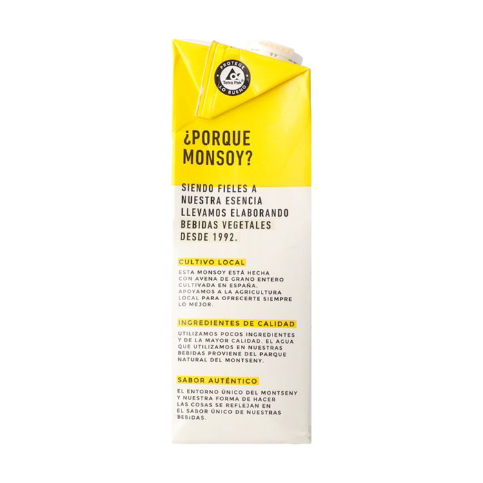 Monsoy Boisson végétale à l'avoine et au calcium Bio 1L Monsoy Boisson végétale à l'avoine et au calcium Bio 1L