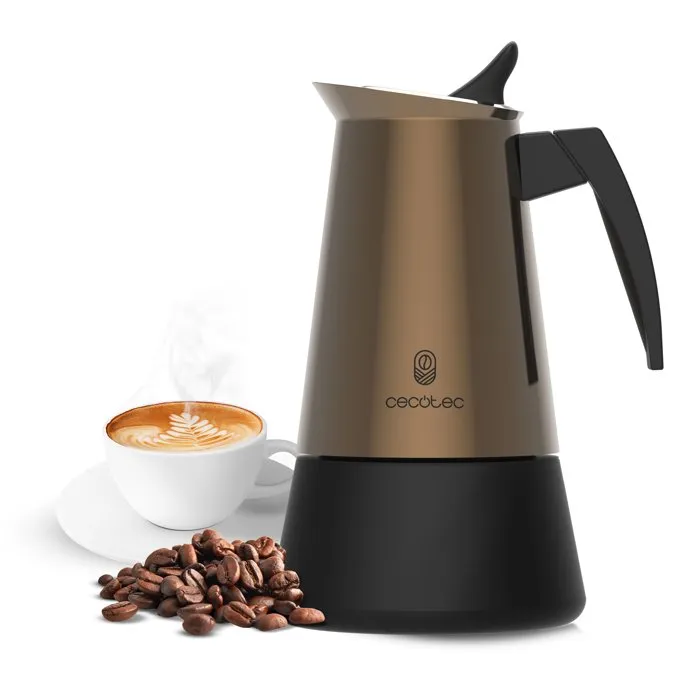 Cecotec Piccolina 600 Gold - Cafetière italienne 300 ml Cecotec Piccolina 600 Gold - Cafetière italienne 300 ml