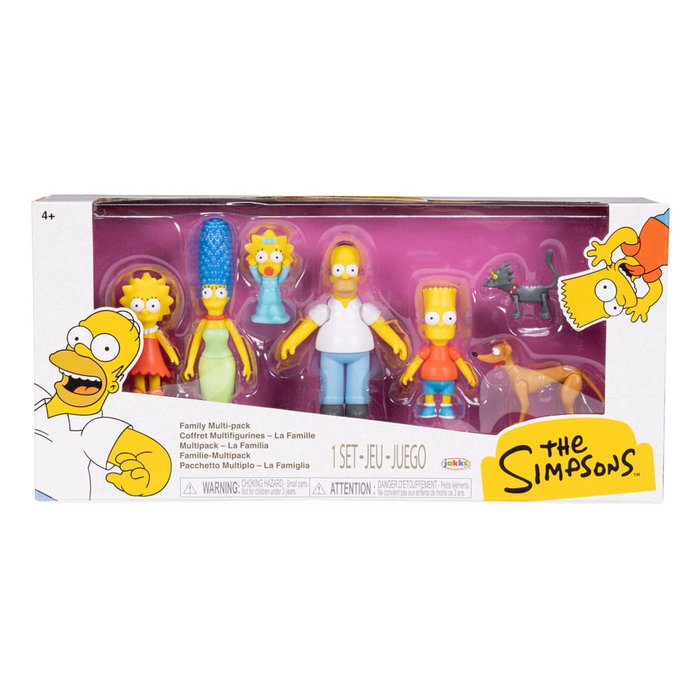JAKKS PACIFIC Pack de 7 figurines Famille des Simpsons
