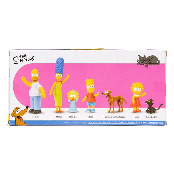 JAKKS PACIFIC Pack de 7 figurines Famille des Simpsons