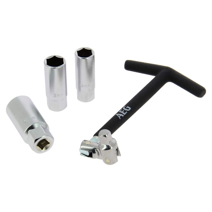 AEG Clé à bougie articulée avec 3 douilles 14/16/21mm