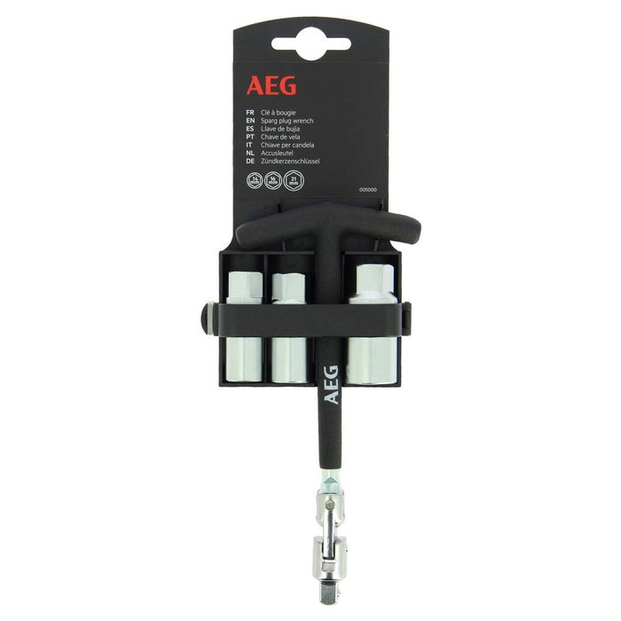 AEG Clé à bougie articulée avec 3 douilles 14/16/21mm