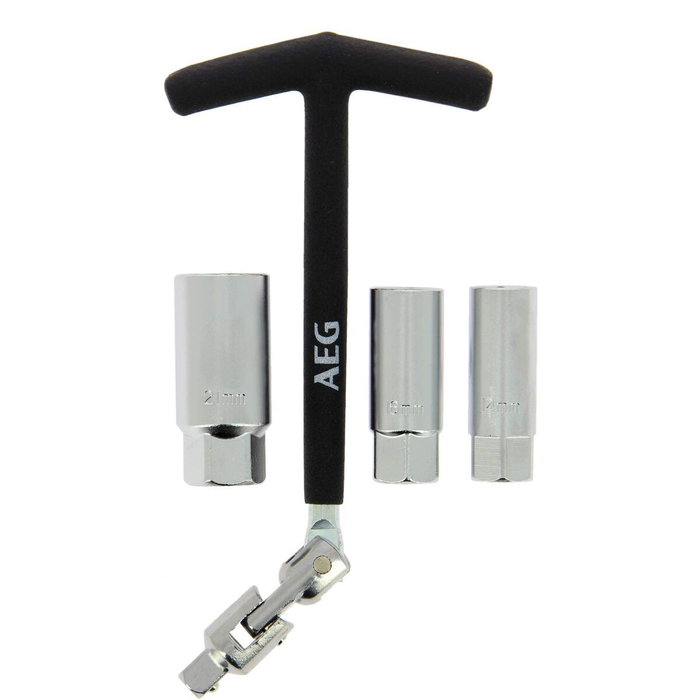 AEG Clé à bougie articulée avec 3 douilles 14/16/21mm