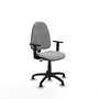 PIQUERAS Y CRESPO Chaise de bureau Algarra, similicuir gris clair, accoudoirs 1D