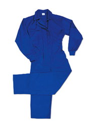 Buzo en tergal bleu avec fermeture éclair T-64 388BTAZ