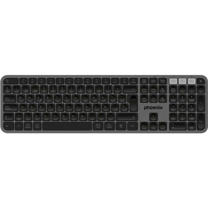 Clavier Bluetooth Phoenix K300 Gris Espagnol Qwerty Clavier Bluetooth Phoenix K300 Gris Espagnol Qwerty