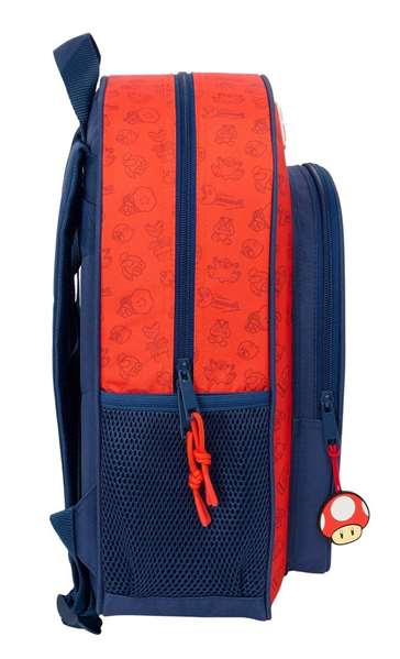 Safta Sac à Dos Junior Transformable avec Chariot Super Mario Trick, 32 x 38 x 12 cm, Dès 3 ans