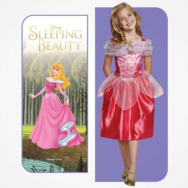 Disney - Déguisement enfant Princesse Aurora Classic Taille 5-6 ans - Costume de princesse fille