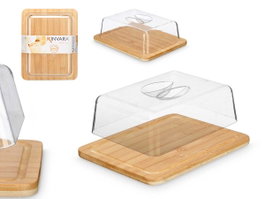 Kinvara Quesera Rectangulaire en Bambou 26 x 7.3 x 20 cm (Set de 12)