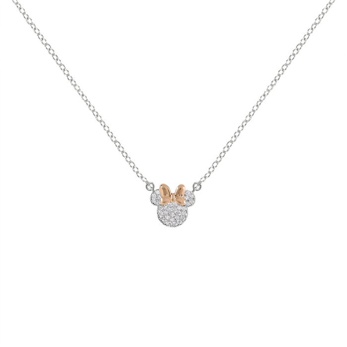PEERS HARDY Set de 2 Pendentifs Mère et Fille Minnie Disney - Colliers Argent et Lacs Doré Rose avec Zirconium PEERS HARDY Set de 2 Pendentifs Mère et Fille Minnie Disney - Colliers Argent et Lacs Doré Rose avec Zirconium