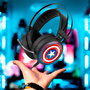ERT GROUP Casque audio gaming Captain America Marvel, son surround virtuel 7.1, LED, microphone flexible, 30mW, USB/Jack