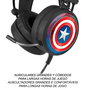 ERT GROUP Casque audio gaming Captain America Marvel, son surround virtuel 7.1, LED, microphone flexible, 30mW, USB/Jack