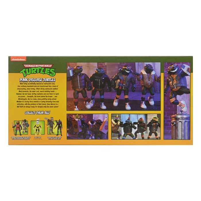 Tortues Ninja (Cartoon) figurines Pack de 4 Punk Turtles 18 cm