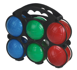Marbueno 10381 Set de Pétanque 6 Boules 7,2 cm Couleurs Assorties Jardin Plage