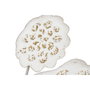 Home ESPRIT Figurine Décorative Fleur Décapé Blanc Doré