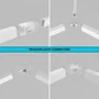 Lámpara LED hexagonal 6000K 690W 76000 lúmenes 14 hexágonos 56cm + Rectángulo 500cm