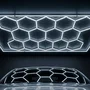 Lámpara LED hexagonal 6000K 690W 76000 lúmenes 14 hexágonos 56cm + Rectángulo 500cm