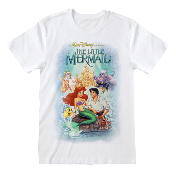 The Little Mermaid T-shirt à manches courtes Classic Poster Blanc Unisexe Taille M The Little Mermaid T-shirt à manches courtes Classic Poster Blanc Unisexe Taille M