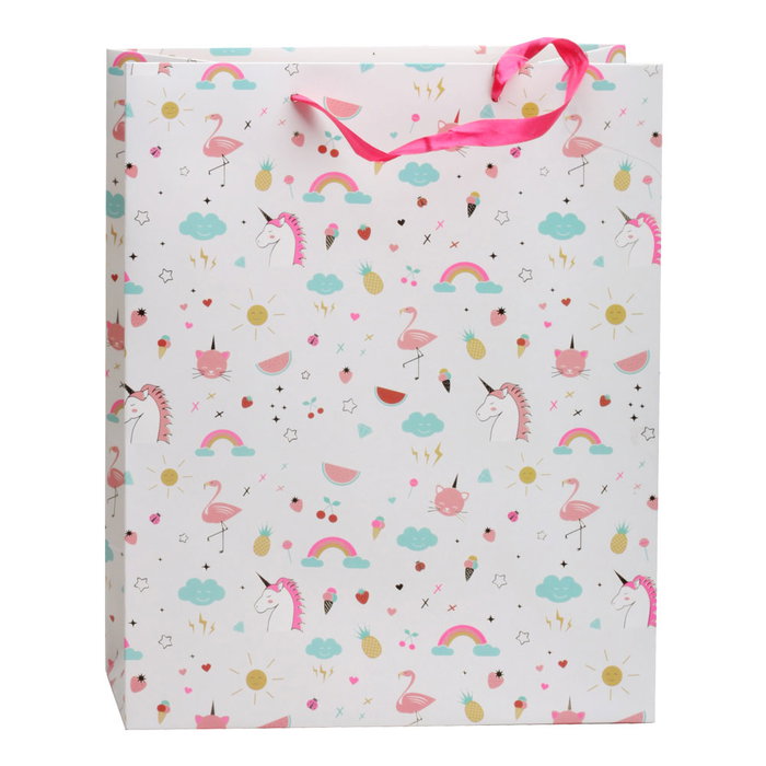 Party Time Sac cadeau avec détails dorés, modèles assortis
