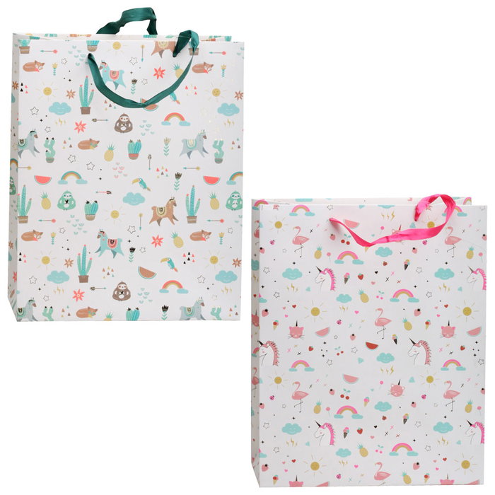 Party Time Sac cadeau avec détails dorés, modèles assortis