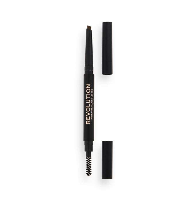 Makeup Revolution Duo Brow Definer Crayon à sourcils et brosse 2-en-1 Marron moyen 0.25 g Makeup Revolution Duo Brow Definer Crayon à sourcils et brosse 2-en-1 Marron moyen 0.25 g