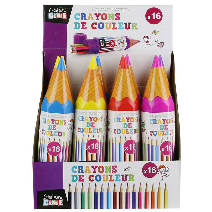 Createur de Genie Estuche de 16 crayons de couleur