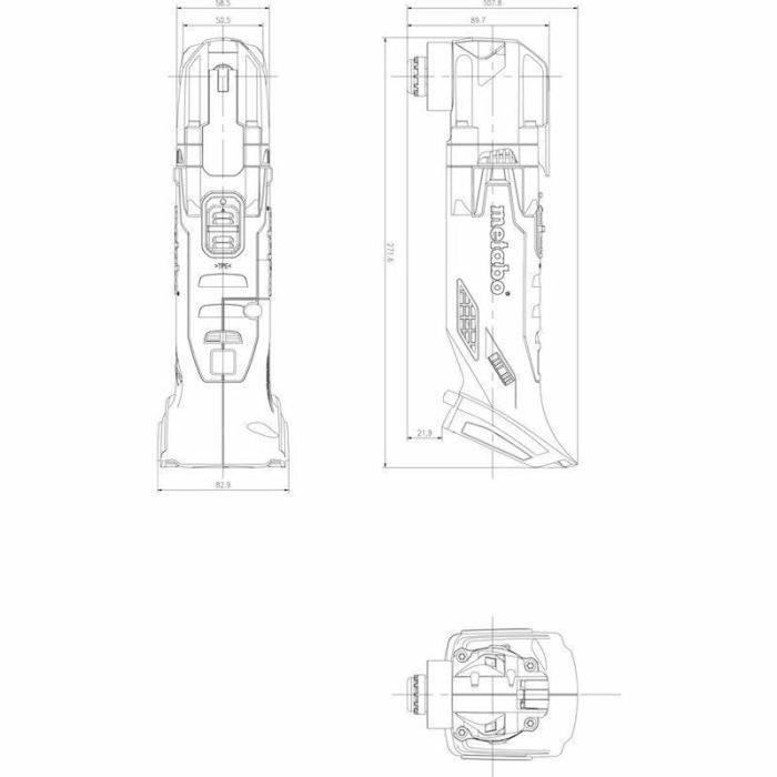 Metabo MT 18 LTX Outil multifonctions sans fil 18 V avec MetaBOX 145 L et accessoires