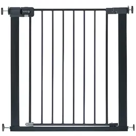 Safety 1st Barrière de sécurité enfant SAFETY 1ST Easy Close Metal, porte coulissante à pression ajustable 73-80 cm, fixation sans vis ni perçage, gris anthracite