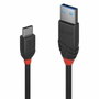 Lindy Câble USB 3.2 Type A vers C Black Line 1m, 10 Gbit/s, noir