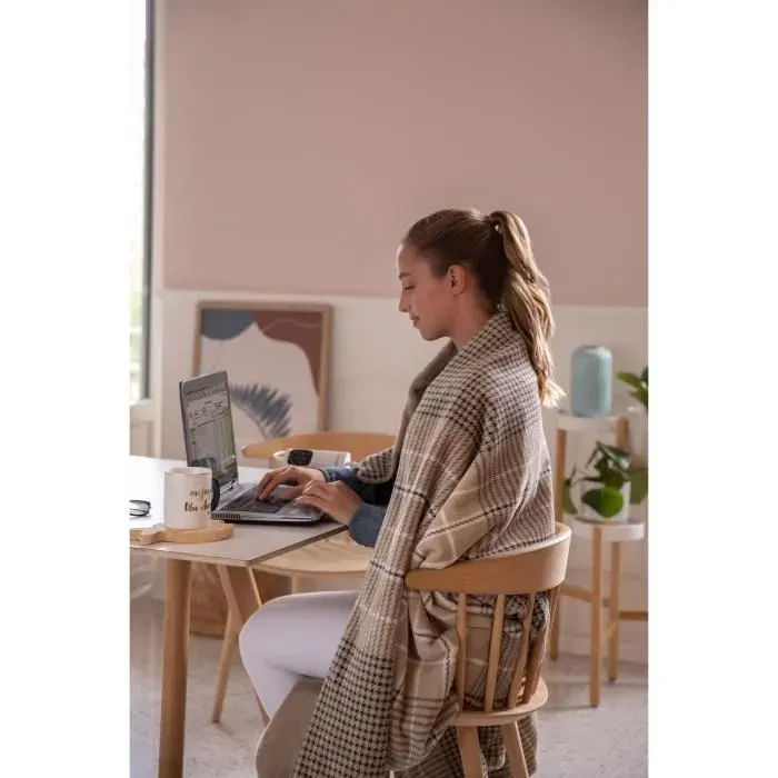 Imetec - Couverture chauffante adapto 180x140 cm - Plaid velours - 6 niveaux de température - Technologie anti-surchauffe - Lavable - Pour lit double