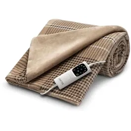 Imetec - Couverture chauffante adapto 180x140 cm - Plaid velours - 6 niveaux de température - Technologie anti-surchauffe - Lavable - Pour lit double