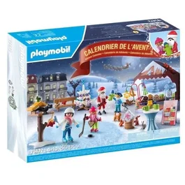 Playmobil 71472 Calendrier de l'Avent Marché de Noël avec 24 surprises et 84 pièces, Dès 4 ans