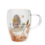 WIDDOP & CO Tasse en cristal transparent avec motifs de fleurs et papillons - Vaiana (Moana) Princeses Disney