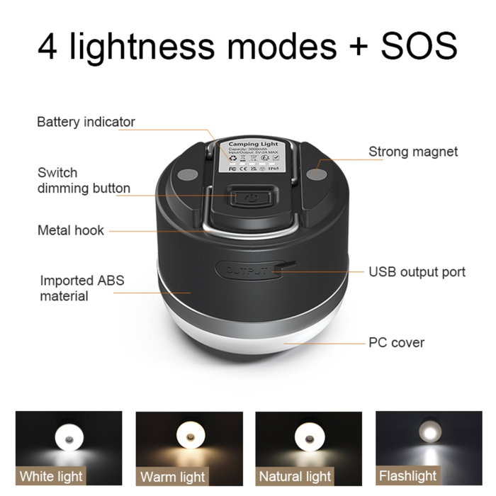 EcoFlow Camping Light - Noir / Or