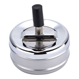 Champ Cendrier métal avec couvercle rotatif Ø 9,5 x 9,5 cm