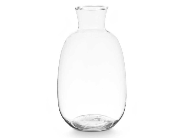 Giftdecor Vase en verre à col haut 36 cm transparent 19x19 cm